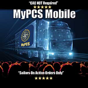 The logo for MyPCS Mobile. U.S. Navy graphic