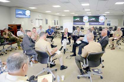 SAN DIEGO, (August 20, 2019) Deputy for T&E Assistant Secretary of the Navy for Research Development and Acquisition, Rick Quade conducts a round table exercise at Department of Navy (DON) Test and Evaluation (T&E) Executive Summit. Photo by Alan Antczak. 