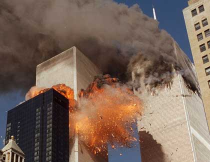 Second airplane hits tower on Sept. 11, 2001.