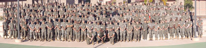 U.S. Marines from Marine Corps Installations West stand shoulder to shoulder before executing Operation Clean Sweep at Marine Corps Base Camp Pendleton, Calif., Oct. 21, 2024. Operation Clean Sweep is a joint initiative between Marine Corps Installations West and I Marine Expeditionary Force at Marine Corps Base Camp Pendleton to improve living conditions for Marines and Sailors. U.S. Marine Corps photo by Lance Cpl. Jeslianne A. Torres.