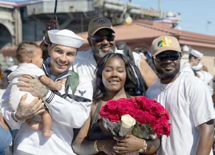SAN DIEGO – Nimitz-class aircraft carrier USS Abraham Lincoln (CVN 72) returned to its homeport of San Diego following 10 months of operations in the U.S. 3rd, 5th and 7th Fleet areas of operations, Oct. 8, 2026.